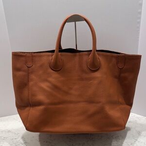 Beck Style Large Leather Brown Tan Leather Tote Bag Purse